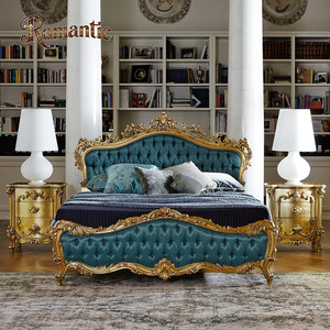 Villa royale du Moyen-Orient de luxe, appartement de luxe, ensemble de meubles pour chambre à coucher, <span class=keywords><strong>lit</strong></span> vintage italien et classique avec <span class=keywords><strong>lit</strong></span> allumé en bois - Product Image 1