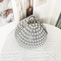 Sac de soirée scintillant pour femme, sac à bandoulière chaîne, pochette de fête, pochette ronde, pochette perlée, sac à bandoulière orné de strass