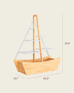 Armoire éducative Montessori en bois pour salon d'enfants salle à manger et utilisation extérieure océan Continental Design moderne pliable - Product Image 6