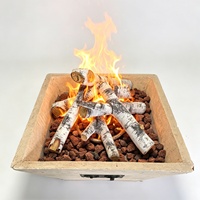 Kayu Bakar, Log Keramik, Log Gas, Set Log Putih untuk Perapian