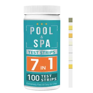 पूल और स्पा जल परीक्षण स्ट्रिप्स 7 इन 1 स्विमिंग पूल टी पीएच और क्लोरीन परीक्षण किट जल गुणवत्ता परीक्षण स्ट्रिप्स