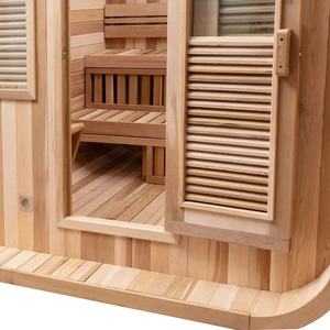 Tradizione su misura del cedro rosso Mini cubo all'aperto stanza Sauna <span class=keywords><strong>casa</strong></span> 4 persone Sauna - Product Image 5