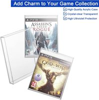Boîte de rangement pour jeux en acrylique, boîte de présentation transparente anti-poussière, compatible avec la collection de jeux PS5/PS4/PS3/Xbox, boîte en acrylique
