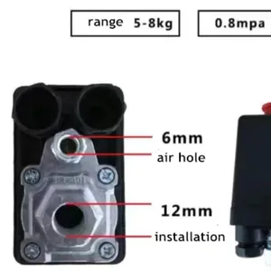 Proveedor de interruptor de aire de Venta caliente de fábrica interruptor de presión diferencial de bomba de aire de una/cuatro vías para compresor de aire