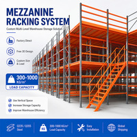 Système de rayonnage à plusieurs niveaux, plateforme en acier pour stockage en entrepôt à haute densité