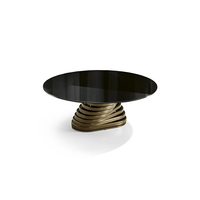 Tables d'appoint en marbre personnalisées Table d'appoint de forme ronde avec cadre en métal Table basse avec meubles de maison pour salon salle à manger