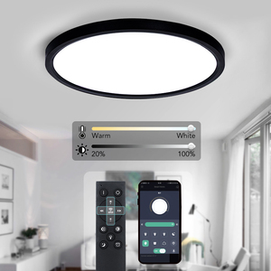 울트라 얇은 지능형 홈 조명 48W 500mm APP 원격 제어 스위치 제어 스마트 <span class=keywords><strong>LED</strong></span> 천장 조명 실내 조명 - Product Image 1