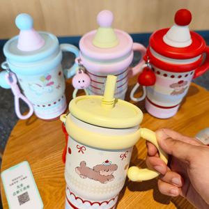 Cartoon Insulated Water <b>Bottle</b> 316 Stainless Steel Screw Cap Tumbler For Children Back To School Portable Student Use - Product Image 3