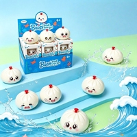 Jouet Squishy en forme de Boulette Vapeur, Pistolet à Eau, Boîte Mystère, Jouet Anti-Stress Sensoriel à Presser, Cadeau de Fête pour Enfants