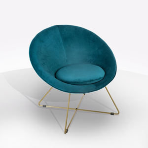 Fauteuil EVAN en velours CM 76x67 H. 73 Teal - Product Image 1