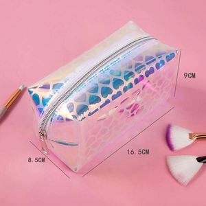 Pochette de maquillage transparente à effet laser, écologique, en TPU holographique, imperméable, pour femmes - Product Image 5
