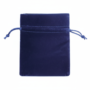Sacchetto Riciclabile in Velluto Blu 110X140 MM Multiuso con Cordoncino in Camoscio per Vestiti, Scarpe, Giocattoli, Telefoni, Caramelle, Gioielli, Riutilizzabile e Stampato - Product Image 2
