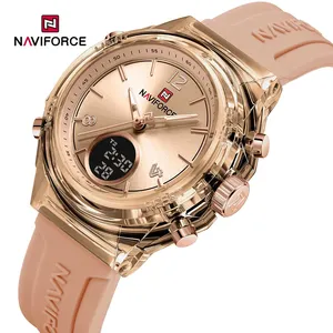 Reloj NAVIFORCE para Mujer, Marca de Lujo, Resistente al Agua, Original, Digital LED, Fecha, <span class=keywords><strong>Semana</strong></span>, Reloj de Pulsera de Silicona, Modelo 7109 - Product Image 1