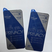 Protection d'écran en verre trempé ultra-fin 0,2 mm en aluminium électrolytique 3D pour Samsung S24/S23plus S24+ antistatique