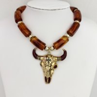 Nouveau collier en plastique coloré en gros, accessoires de taureau, bijoux magnifiques, chaîne quotidienne, plaqué or, cadeau de fête