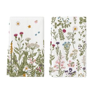 Beautiful Durable Organic Cotton Tea <b>Towel</b> Custom Printed Disposable Dish <b>Towel</b> Eco-Friendly Woven Kitchen <b>Towel</b> Floral <b>Pattern</b> - Product Image 1