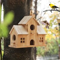Nichoir en bois pour oiseaux à suspendre en extérieur, nichoir de jardin
