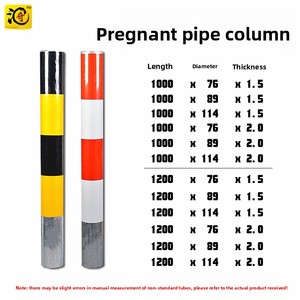 Colonna per tubi in acciaio zincato per avviso di traffico barriera ferroviaria riflettente Anti-collisione pila di isolamento del veicolo - Product Image 4
