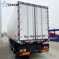 Fabricant chinois Van Trailer 3 Essieux Van Remorques 60Ton Box Semi Remorque Cargo Trucks à vendre