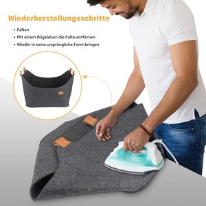 Germany vendita calda durevole Non tessuto da viaggio borsa da trasporto personalizzata pieghevole <span class=keywords><strong>in</strong></span> feltro legna da ardere cestini con manici <span class=keywords><strong>in</strong></span> <span class=keywords><strong>legno</strong></span> - Product Image 6