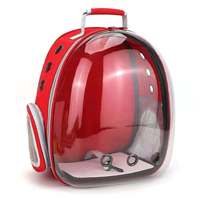 Sac à dos portable pour chats et chiens, forme capsule spatiale carrée, en tissu Oxford transparent, écologique, à double bandoulière