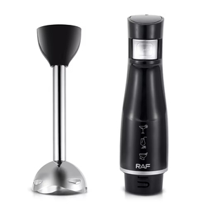 Batidora de Mano Eléctrica de 4 Cuchillas, Inicio Rápido, Mezcladora de Alimentos de Acero Inoxidable para Uso Doméstico, Botón de Cobre - Product Image 1