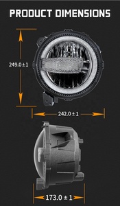 Accesorios de coche faro Led para <span class=keywords><strong>Jeep</strong></span> Wrangler JL 2018 + 9 ''faro con DRL para Gladiator <span class=keywords><strong>JT</strong></span> 2018 2019 2020 2021 2022 <span class=keywords><strong>2023</strong></span> - Product Image 6