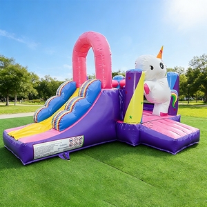 <b>Inflatable</b> Bounce <b>House</b> with Slide Bouncing Castle <b>Inflatable</b> Outdoor Commercial <b>Inflatable</b> Bouncer for Party - Product Image 1