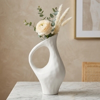 Vase en céramique électroplaqué de style nordique, décoration créative pour la maison et l'hôtel, arrangement floral, vase à fleurs décoratif
