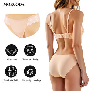 Morcoda Yiwu Futian Market Factory <span class=keywords><strong>Shop</strong></span> Ingrosso Intimo Donna <span class=keywords><strong>Sexy</strong></span> in Nylon Sottile con Pizzo Bikini a Vita Bassa Tinta Unita Colori Assortiti - Product Image 3