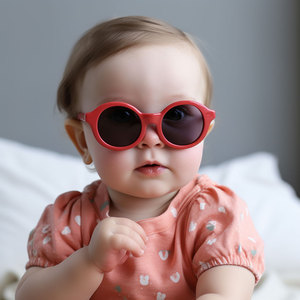 Customized <b>Round</b> <b>Sunglasses</b> UV400 Polarized Patterned Flexible Silicone Baby <b>Sunglasses</b> with Strap for Boys and Girls - Product Image 5