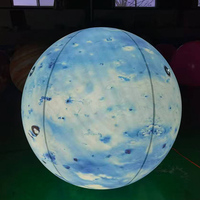 Ballon gonflable géant lumineux LED personnalisé en forme de planète pour la décoration d'événements et de fêtes