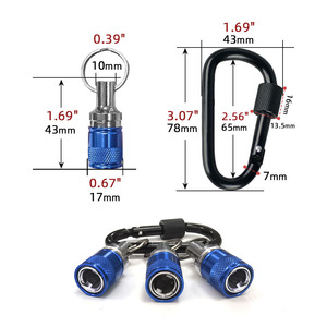Keychain <b>Socket</b> <b>Extension</b> Rod 1/4 In Aluminum Alloy Outdoor Camping Tool Easy To Carry - Product Image 2