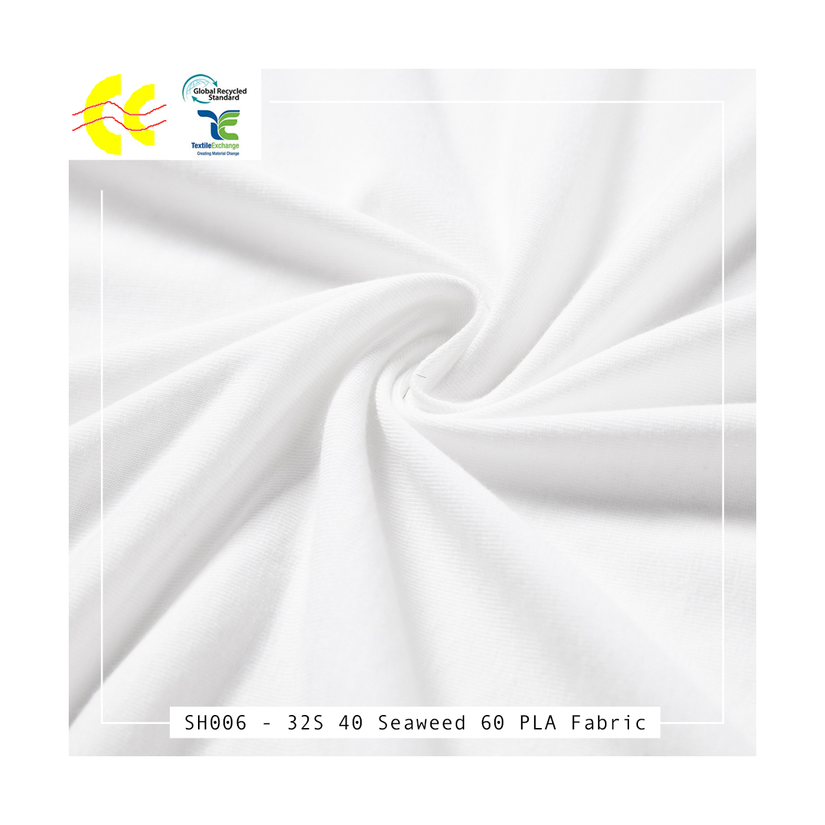 Лучшие продажи экологически чистые 32S 40 водоросли 60 PLA смешанные трикотажные ткани для футболки и домашней одежды