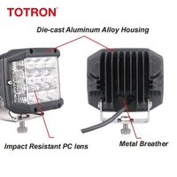 Lumière LED cube à large angle de faisceau 12/24 volts 6000K avec boîtier en alliage d'aluminium moulé sous pression pour camion