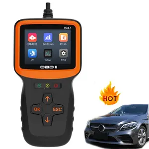 V317 EOBD OBD2 Scanner O2 Sensor Check Engine Fault Code Reader With Battery Voltage Test Escaner Automotriz PK CR3001 CR 319