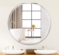 Miroir mural en verre sans cadre de 3 mm, 4 mm, 5 mm d'épaisseur pour la décoration de la salle de bain
