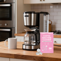 Tablettes de nettoyage pour cafetière écologiques non toxiques, formule de qualité alimentaire pour les cafetières à filtre, 30 tablettes par boîte