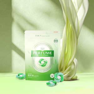 Capsules de lessive parfumées OEM ODM, senteur Jardin de fleurs, parfum de luxe, soin des fibres délicates, détergent tout-en-un - Product Image 4