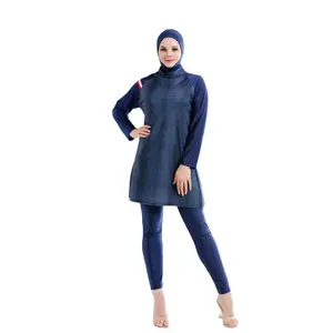 Costume da bagno islamico musulmano 3 pezzi costume da bagno completo patchwork prodotto principale fabbrica forza motrice con Hijab
