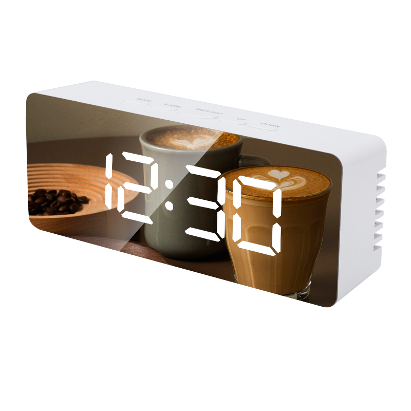 Новый продукт, высокое качество, светодиодный Многофункциональный цифровой будильник, Настольный будильник, зеркальные часы, светодиодные зеркальные часы