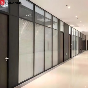 ผนังกั้นห้องสำนักงานแบบกระจกนิรภัยกันเสียง Rolansini Modern พร้อมโครงอะลูมิเนียมอัลลอยด์และเหล็ก สำหรับแบ่งพื้นที่ภายใน - Product Image 3