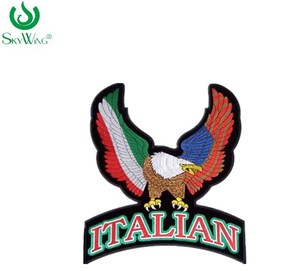Patchs de broderie textile Insigne d'aigle avec logo drapeau américain pour vestes en jean