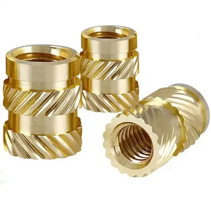 OEM chèn hạt đồng thau sưởi ấm đúc đồng đôi có khía tiêm Brass <span class=keywords><strong>NUT</strong></span> - Product Image 2