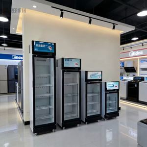 Slim Single Glass Door Commercial Beverage Display Refrigerator with Air Cooling Stainless Steel Digital Temperature Control - Product Image 6