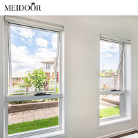 Fenêtre à auvent moderne en aluminium à double vitrage Meidoor AS2047 pour villa, norme australienne, fenêtres à manivelle horizontale, persiennes