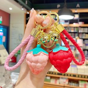 Creative Cartoon Resin Keychain Peach Fruit Strawberry Flower Pendant for <b>Car</b> <b>Key</b> <b>Ring</b> & Backpack Small Gift - Product Image 3