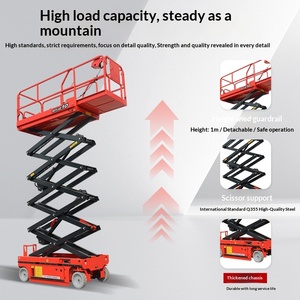 Fully self-propelled hydraulic lift Aerial work vehicle Scissor-type lifting <b>table</b> Self-walking climbing platform - Product Image 3