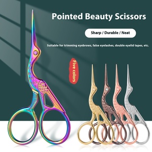 <span class=keywords><strong>Ciseaux</strong></span> de <span class=keywords><strong>manucure</strong></span> rétro en forme de grue, en acier inoxydable plaqué or, pour broderie et point de croix, pour la beauté et le maquillage du nez - Product Image 5