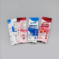 Pochette de poudre à 3 joints latéraux sac de barre alimentaire en aluminium joint arrière feuille de mylar petit bâton sachets sachets en plastique